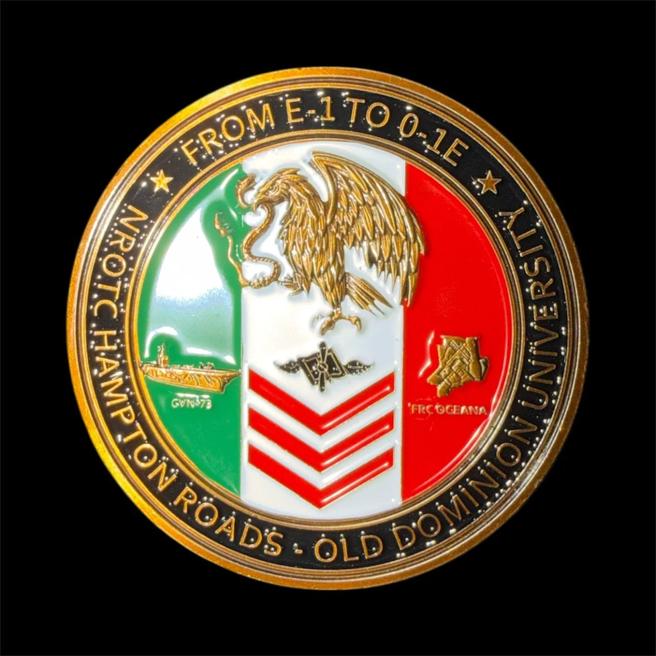 NROTC Hampton Roads — custom challenge coin (Naval ROTC consortium coin)