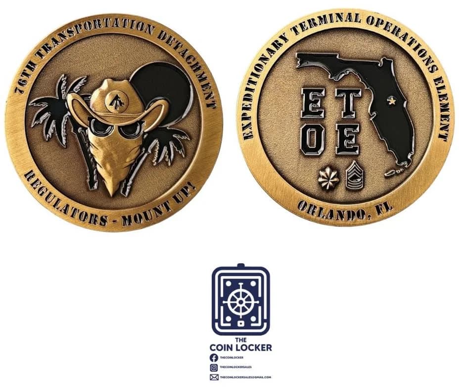 76th Transportation Detachment — custom challenge coin (Army wheeled-vehicle operators)
